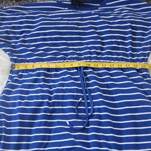 Rafaella Blue and White Striped Dress with Adjustable Waist - Picture 12 of 15